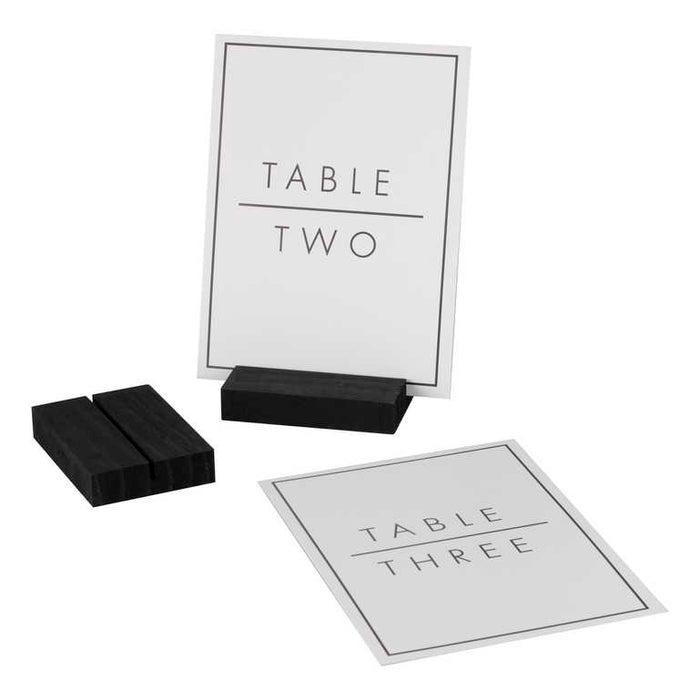 Black & White Wedding Table Numbers Holders & Cards
