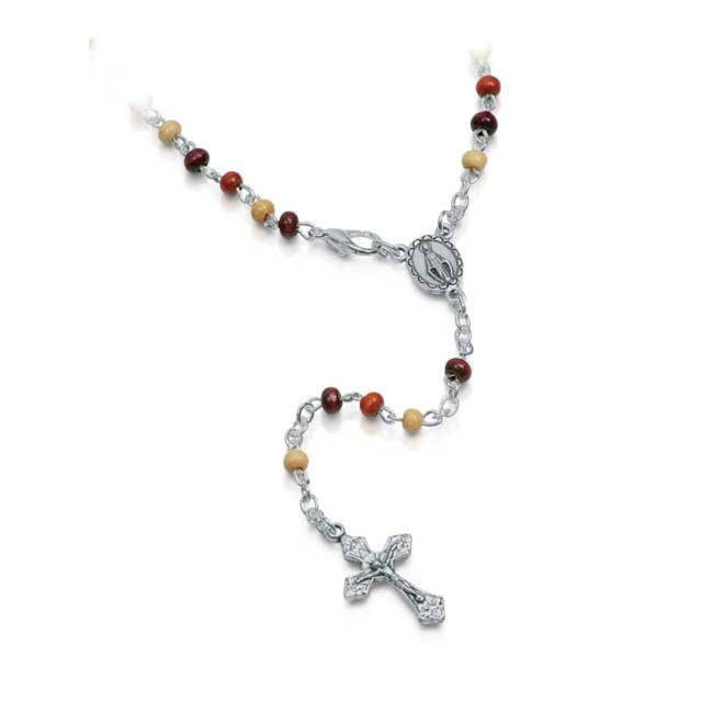 Full Rosary - Wood Beads Varying Shades