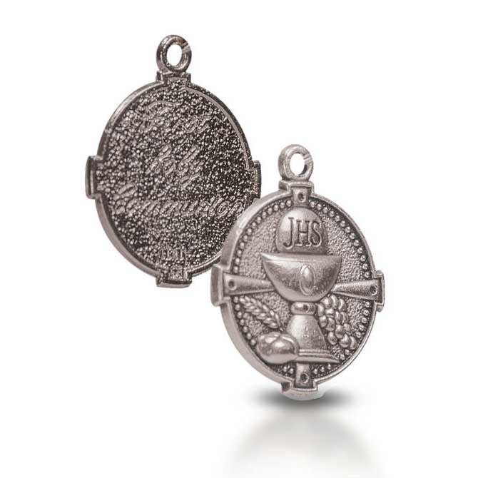 Holy Communion Metal Medal Nickel- 18mm