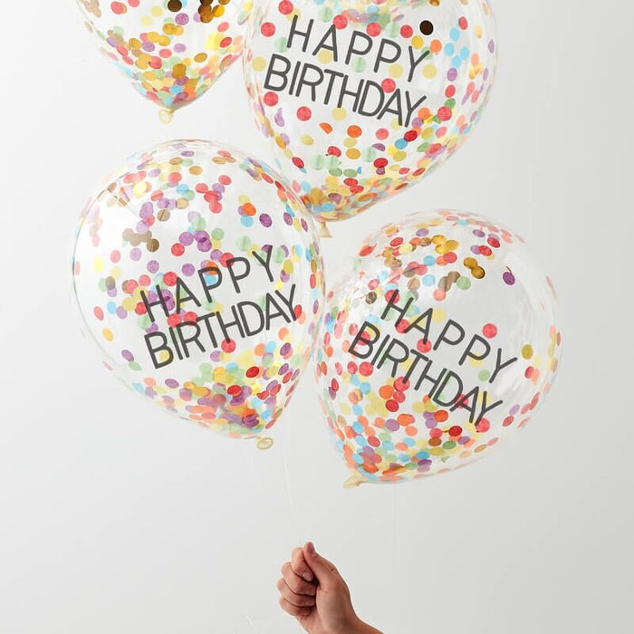 Confetti Balloons - Multicolour - 5pk
