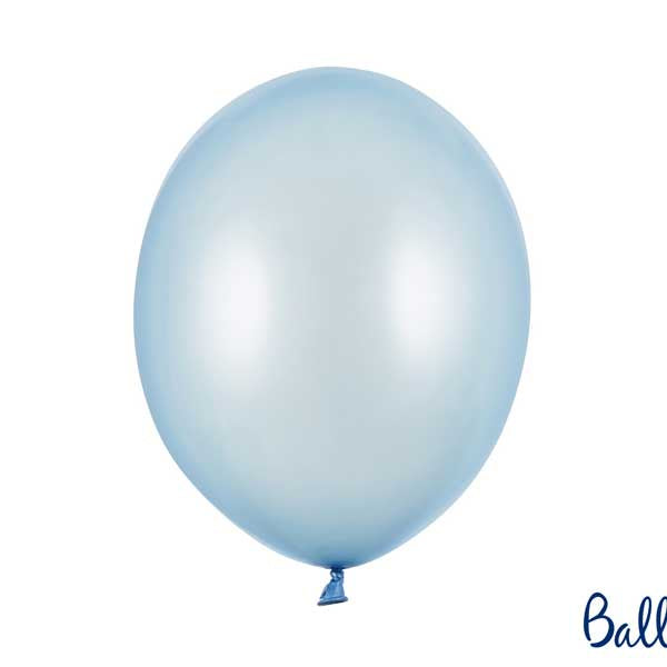 Balloon Latex Metallic - Light Blue 30cm
