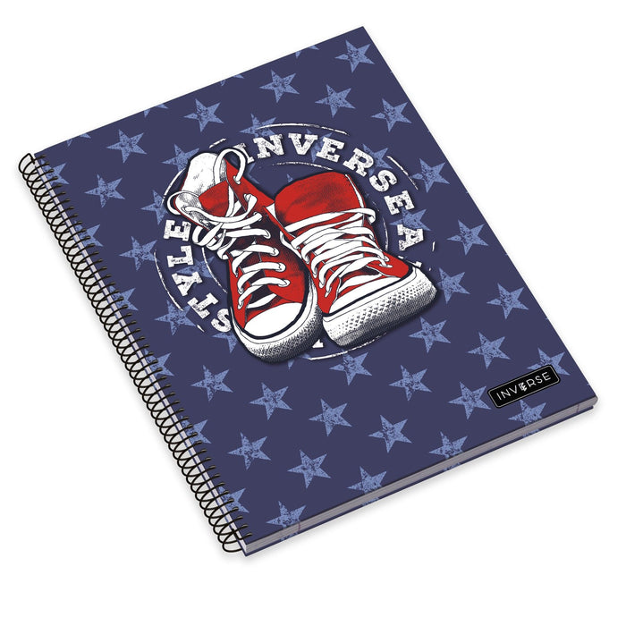 A4 Hardcover Spiral Book 120 Sheets Inverse Lined