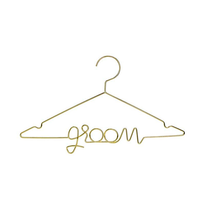 Metal Hanger - Gold - Groom