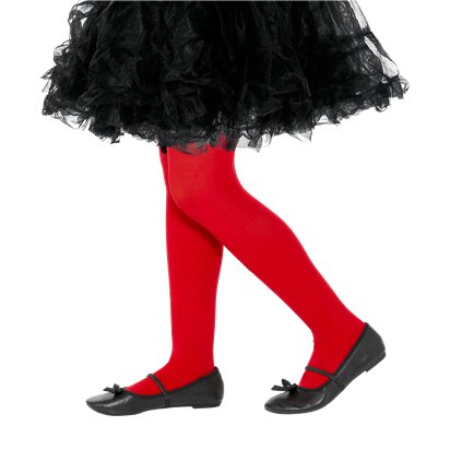 Childrens Tights - Red - Age 7-10