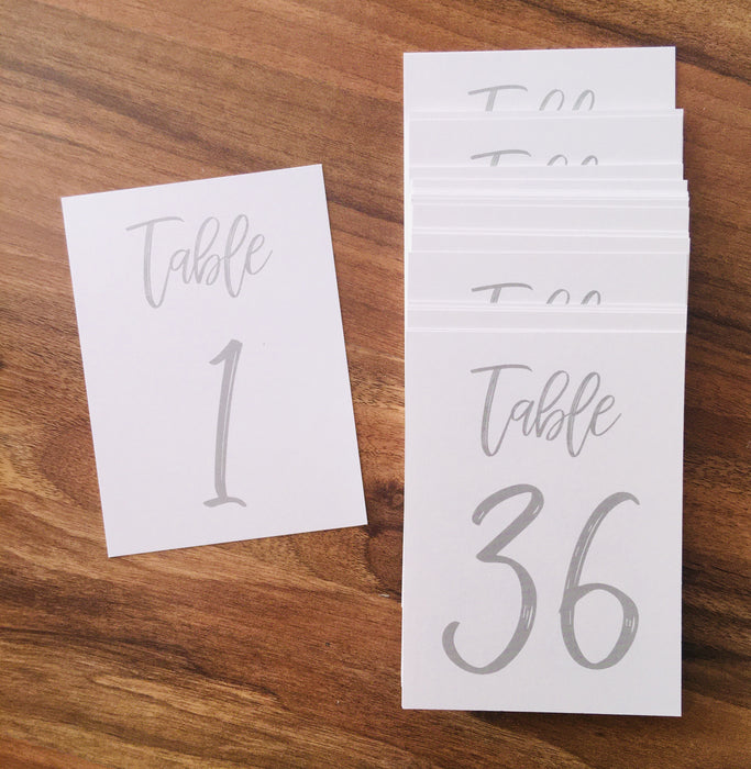 Table Numbers 1-36 - Silver Print