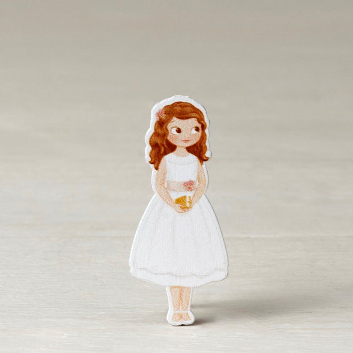 Communion Girl with Tea Length Dress Adhesive