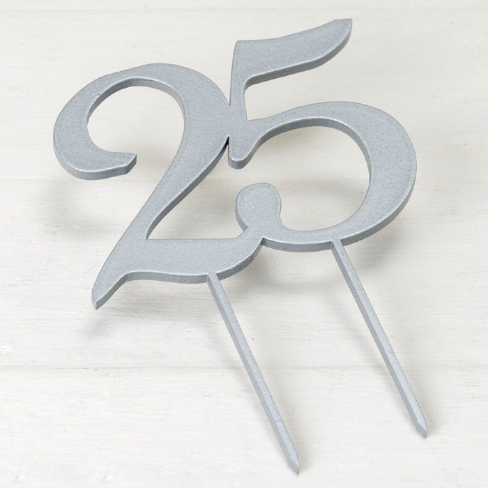 Cake Topper - 25th Anniversary - 17cm