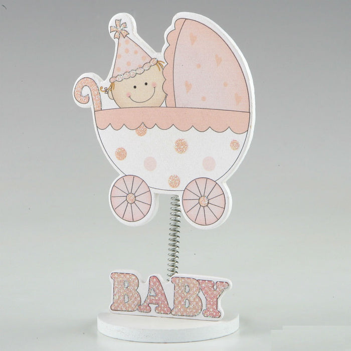 Photo Holder Baby Pink Carriage 7.5x12cm