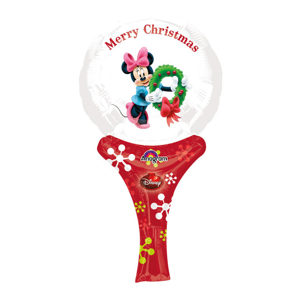 Balloon - Handheld - Minnie Mouse Christmas 12''
