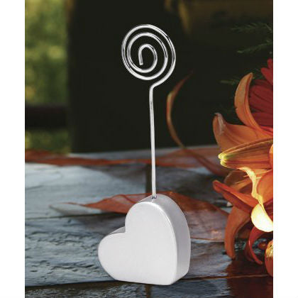 DC Silver Heart Shaped Place Card Holders