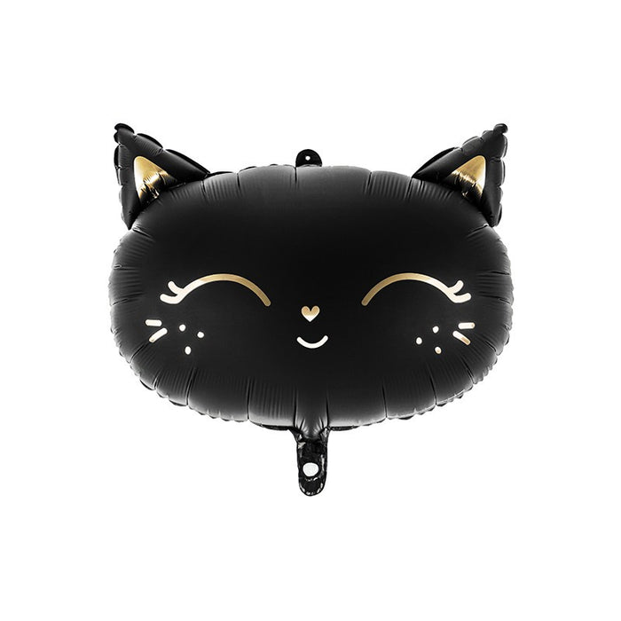 Foil Balloon Cat - Black 48x36cm