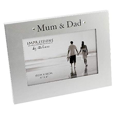 Two Tone Aluminium Photo Frame "Mum & Dad"