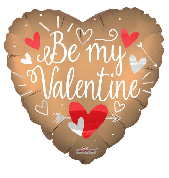 Be My Valentine Jumbo Matt Heart Balloon 36''