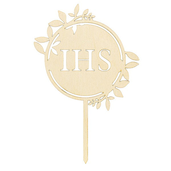 Cake Topper - Wood - IHS