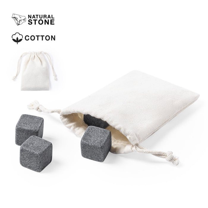 Set Stone Ice Cubes in Cotton Bag