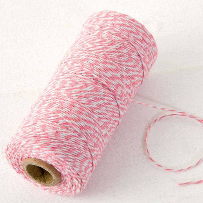 Baker's Twine - Pink and White - 200mt