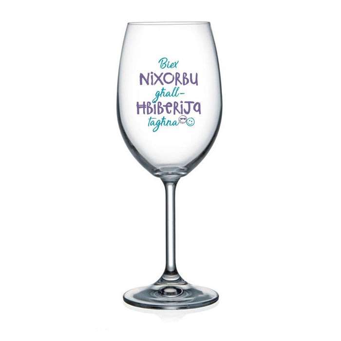 Wine Glass - Biex Nixorbu Ghall-Hbiberija Taghna