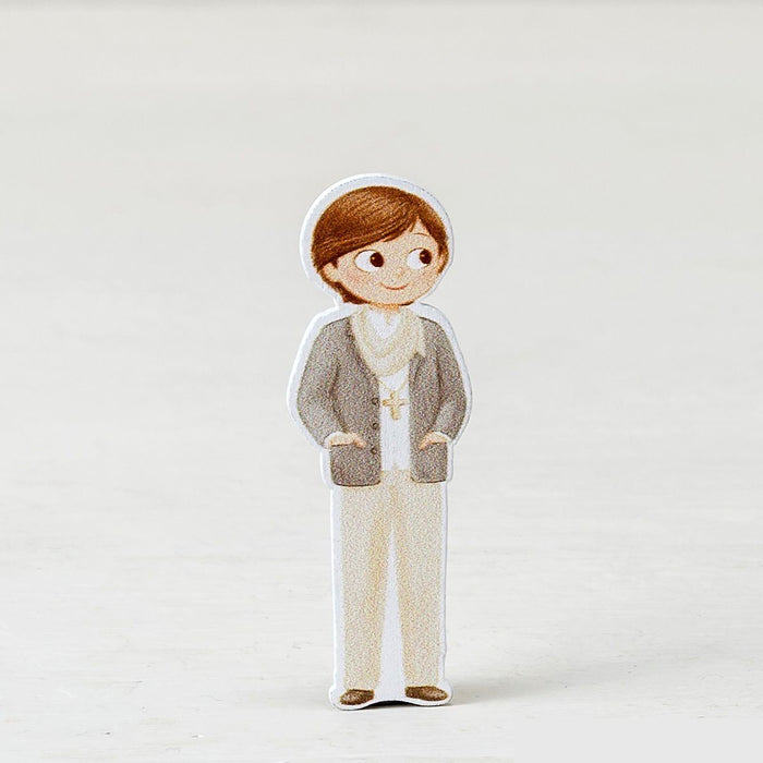 Communion Boy with Scarf adhesive Ornament