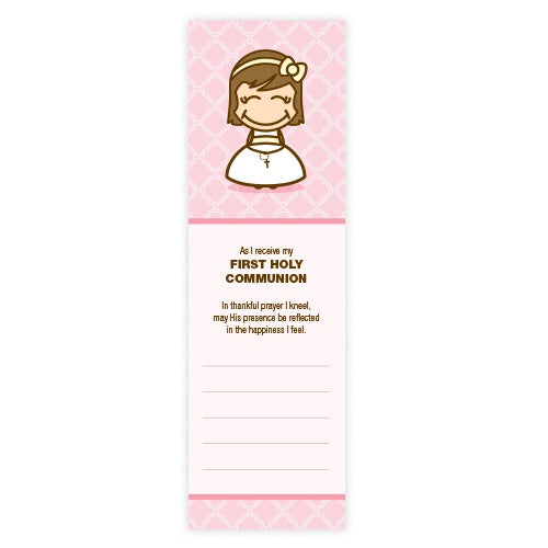 Bookmarks Fill-in - Holy Communion - Cartoon Girl