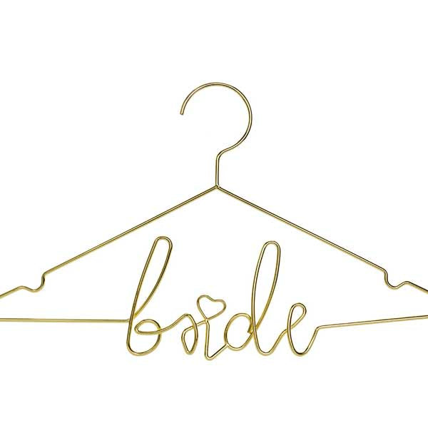 Metal Hanger - Gold - Bride