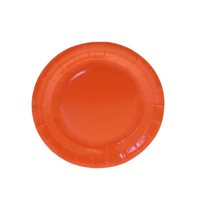 Plates Dessert - Paper - Orange - 8pk