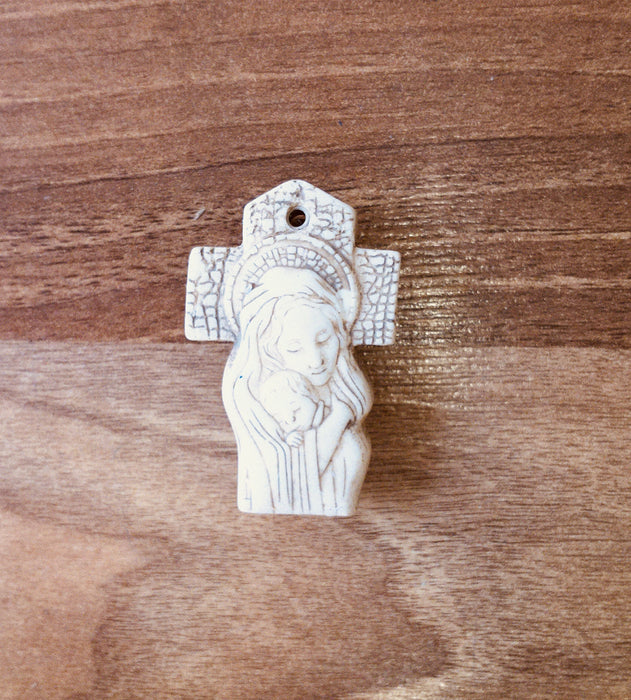 Madonna & Child Cross With Clip