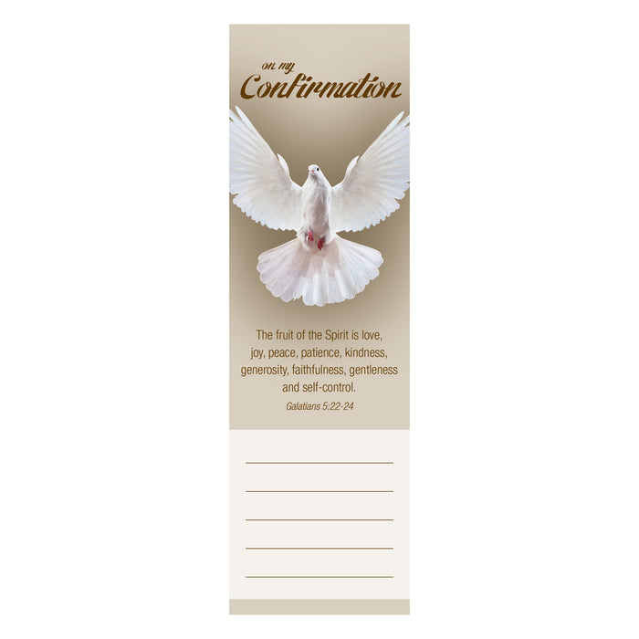 Bookmarks Fill-in - Confirmation - Dove in Flight