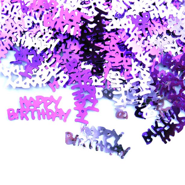 Table/Invite Confetti - Pink Happy Birthday