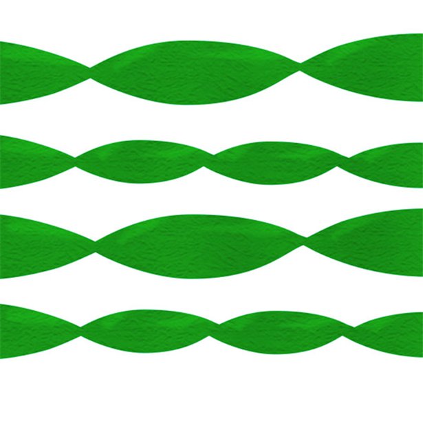 Green Crepe Paper Streamer - 24m