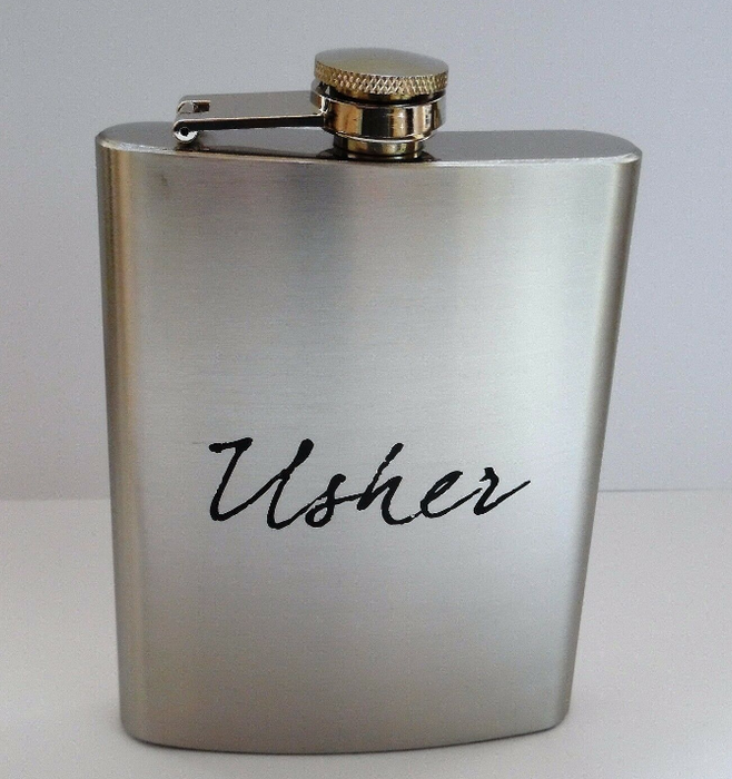 Amore 5Oz Stainless Steel Hip Flask - Usher