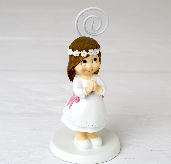 Communion Girl with Flowers Crown Card/Photo Holder