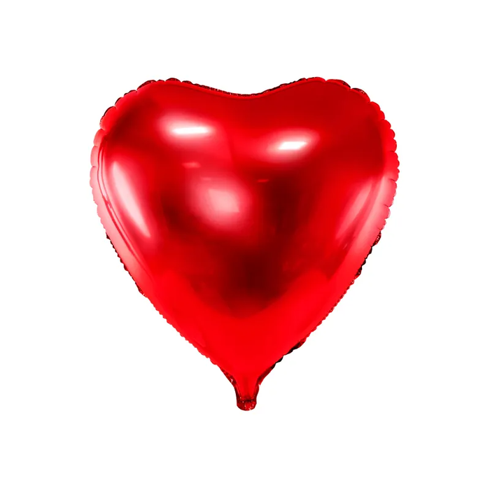 Foil balloon Heart, 72x73cm, red