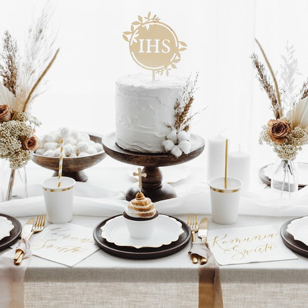 Cake Topper - Wood - IHS