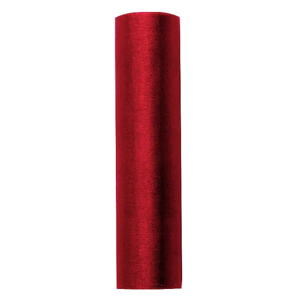 Organza Plain, red, 16cm x 9m