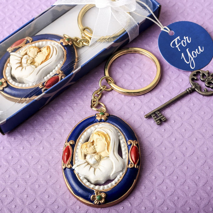 Madonna and Child Themed Keychain