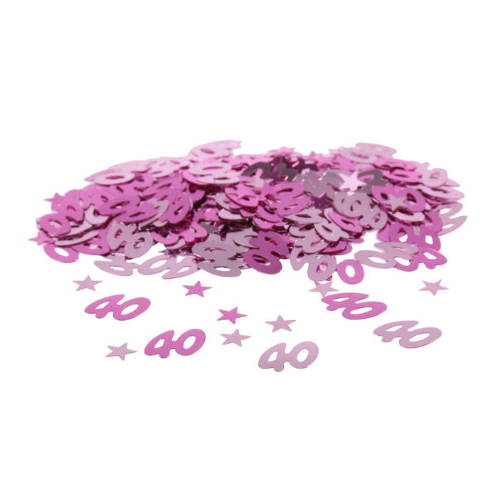 Table Confetti - 40th Birthday - Pink 14g