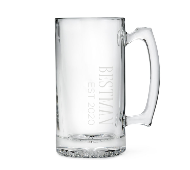 Bestman EST 2020 Large Glass Beer Mug