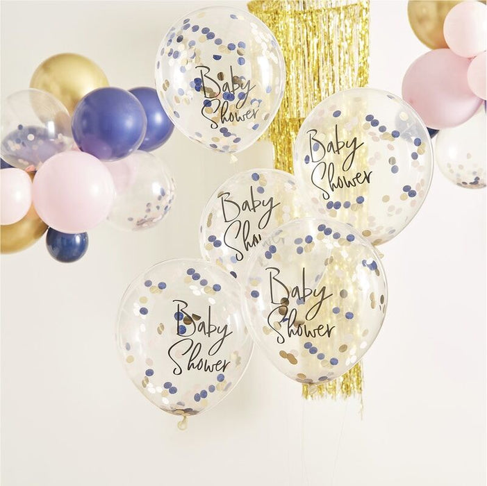 Gender Reveal - Confetti 'Baby Shower' Balloons