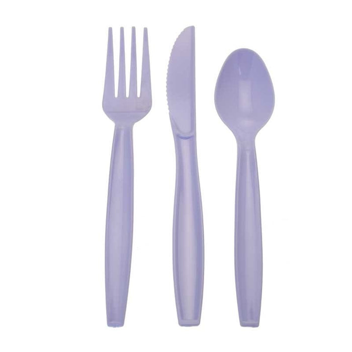 Cutlery Set - Plastic - Light Blue 18pk