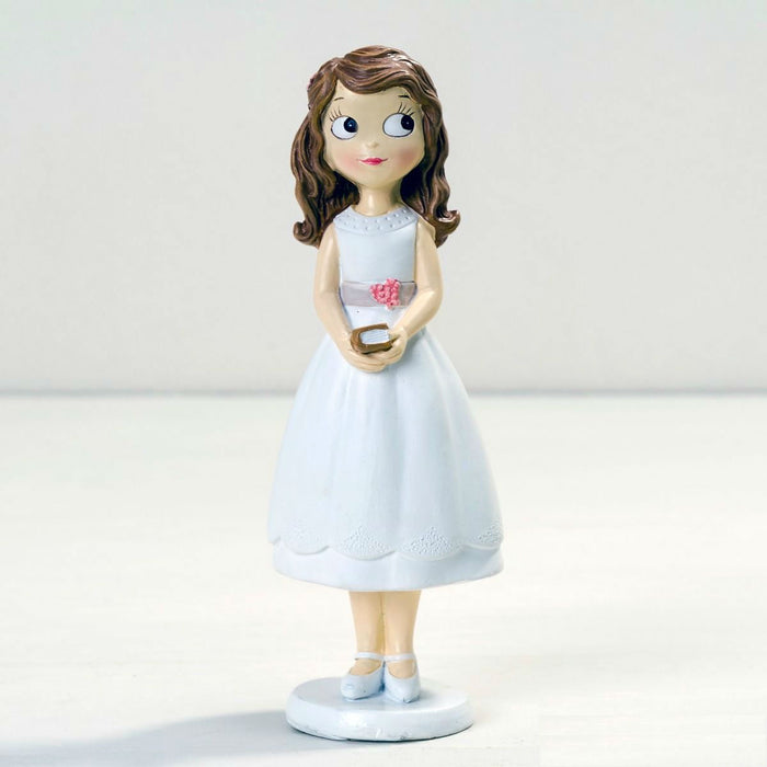Communion Girl with Tea-length Dress Cake Topper