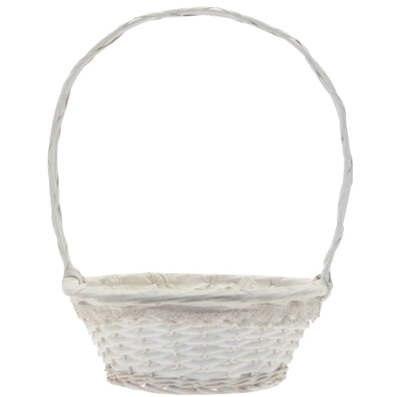 Round Victoria Basket With Handle  - H46Cm