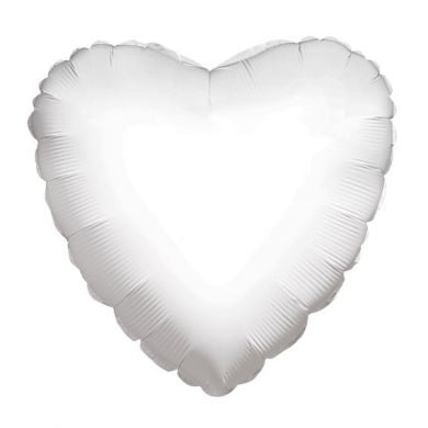 Balloon Foil Heart Shape - White 18''