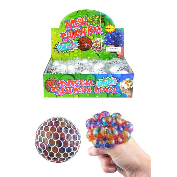Mesh Squeeze Ball with Beads (7cm)