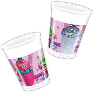Trolls Plastic Party Cups - 200Ml
