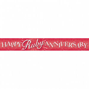 Banner Holographic Ruby Design - 40th Anniversary - 2.7m