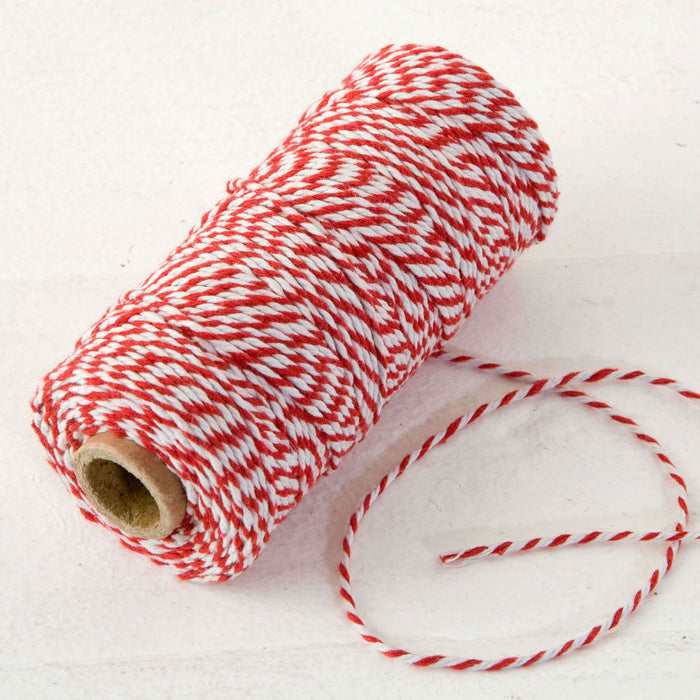 Baker's Twine - Red and White - 100mt