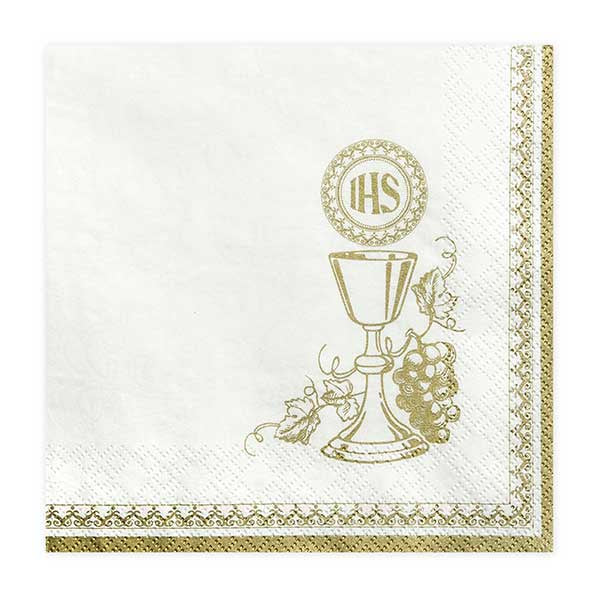 Lunch Napkins - Communion - Chalice Gold