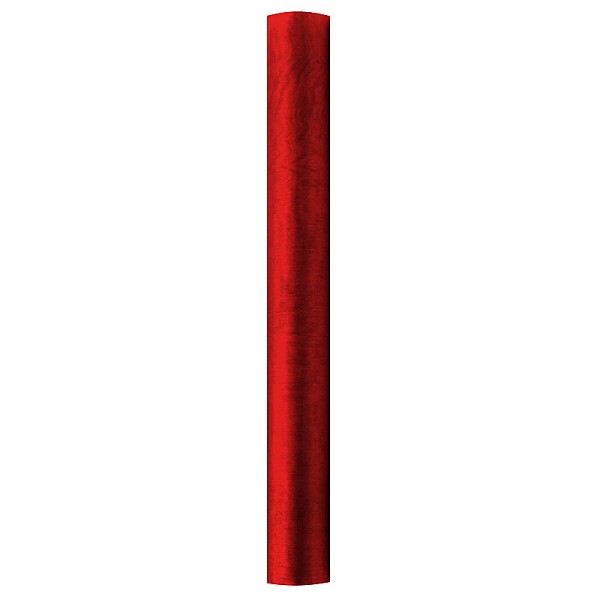 Organza Plain, red, 36cm x 9m