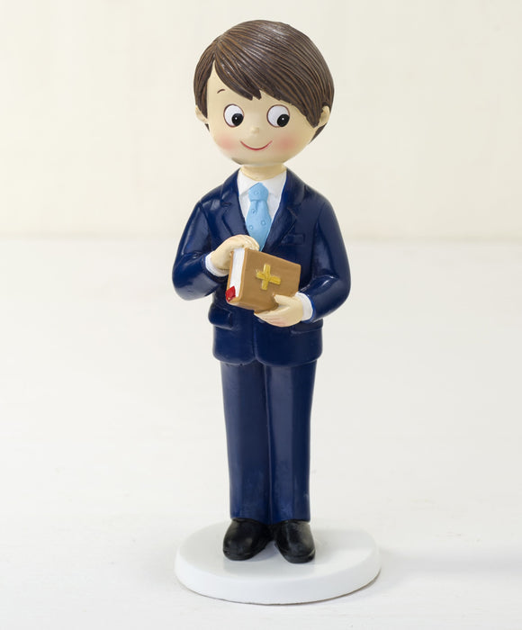 Cake Topper Communion Boy with Bible