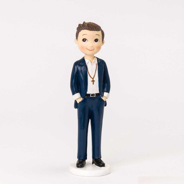 Communion Cake Topper Boy with Hands in Pocket